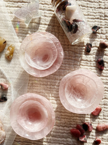 Love's Embrace Rosenkvarts Skåler