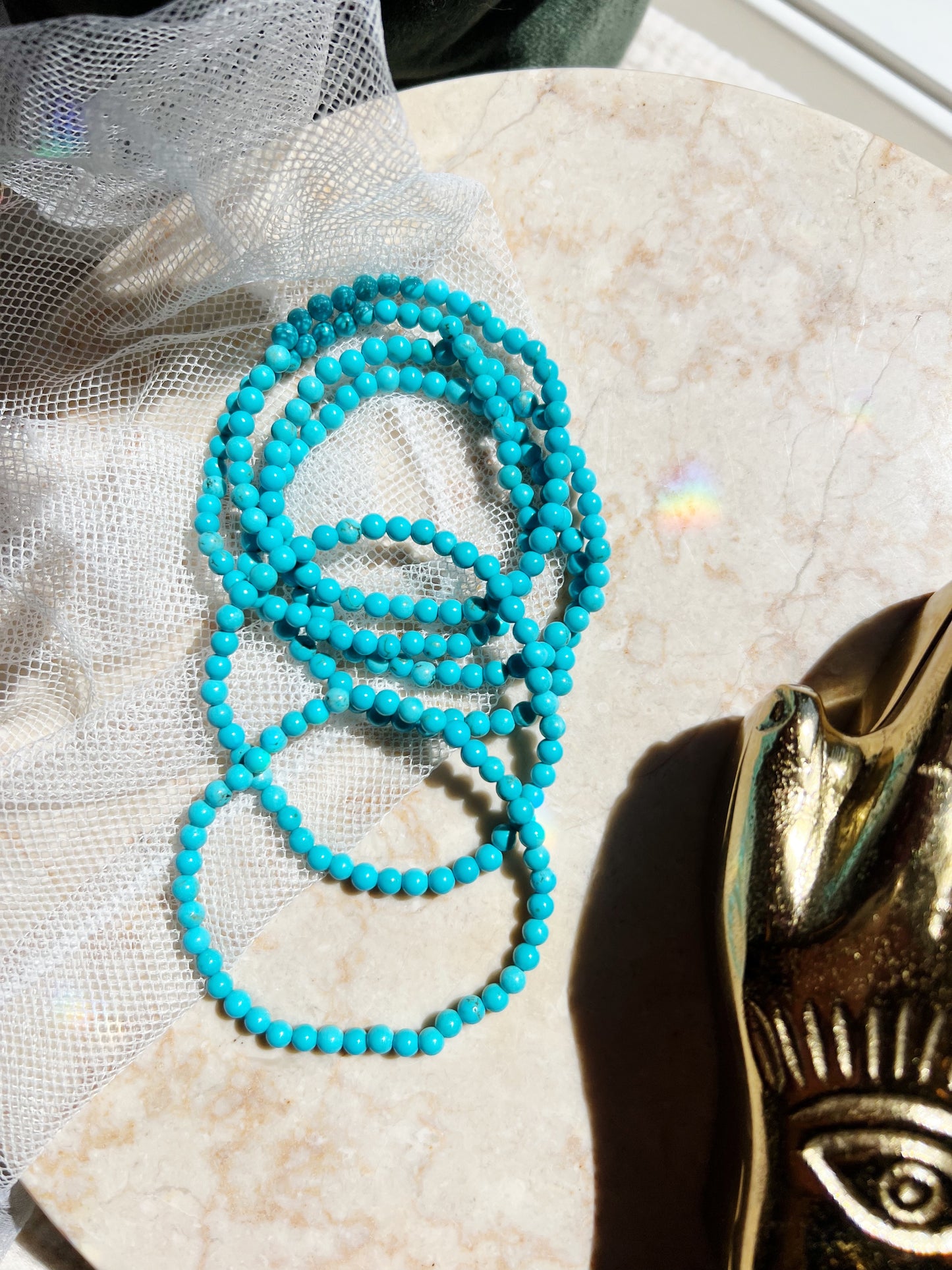 Turquenite Krystall Armbånd 4mm