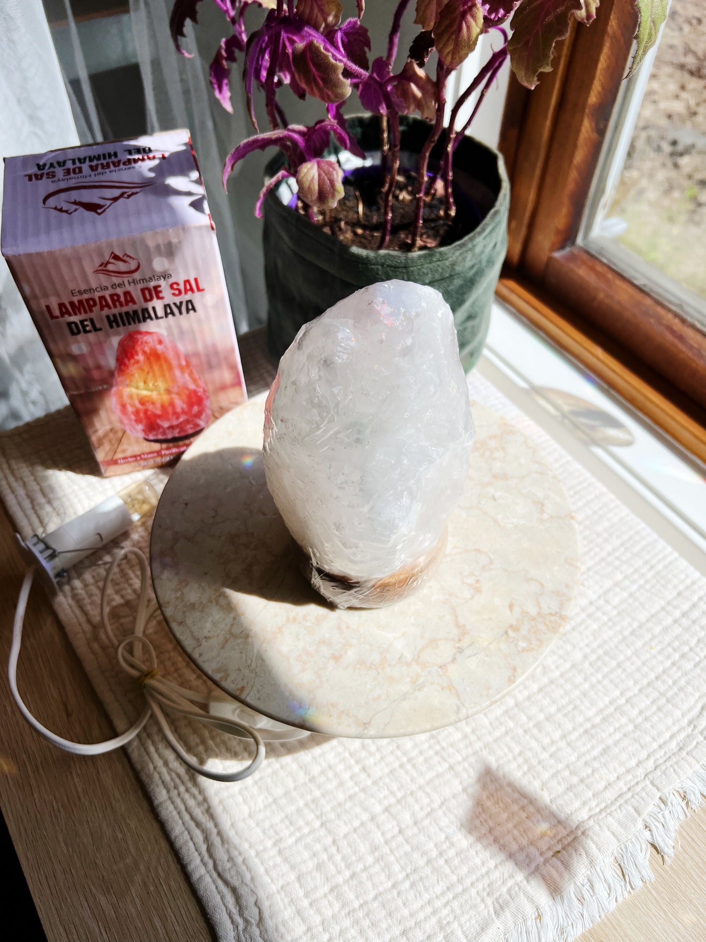 Hvit Himalaya Saltlampe (2-3 kg)