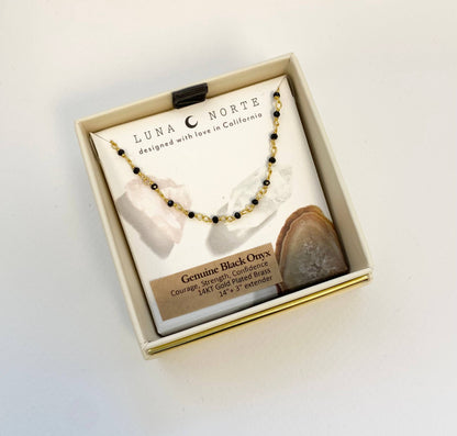 Draped In Gems Everyday Collar Halskjede - Black Onyx