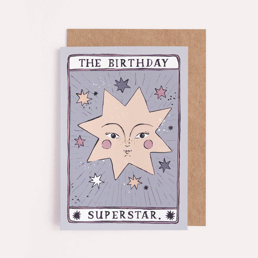 Tarot Superstar Birthday Kort