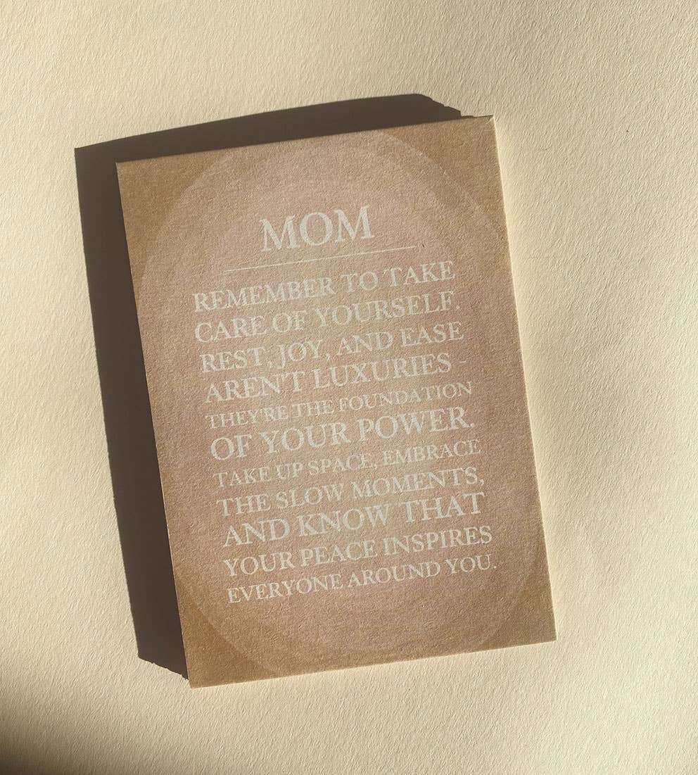 Mom – A Self-Care Reminder - Postkort