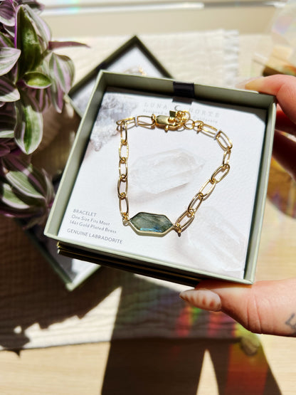 Intuition Gemstone Armbånd – Labradoritt