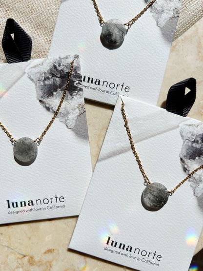Gem in the Moon Halskjede - Tourmalinated Quartz