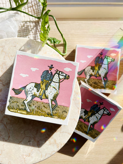 Pink Cowboy Luxury Fyrstikker