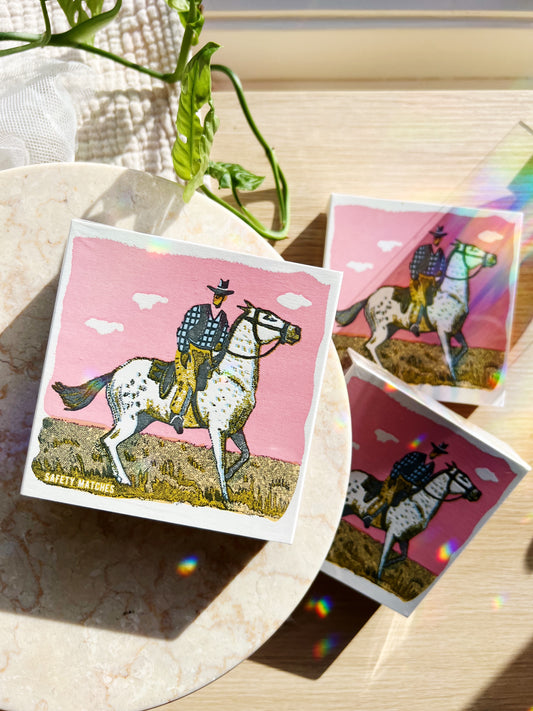 Pink Cowboy Luxury Fyrstikker