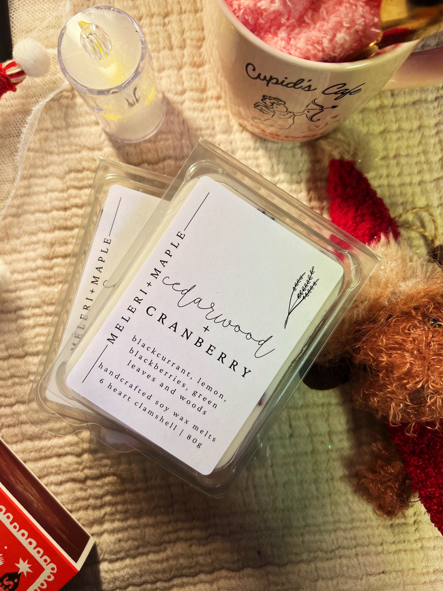 Cedarwood & Cranberry Heart Wax Melt