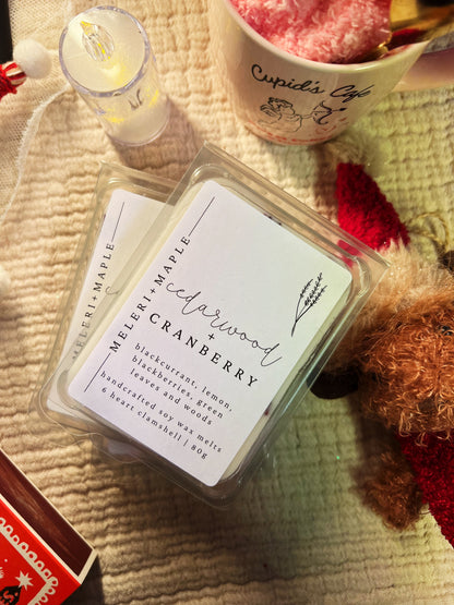 Cedarwood & Cranberry Heart Wax Melt