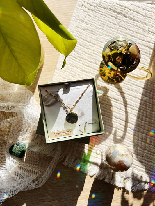 Smooth Sailing Long Medallion Halskjede - Labradorite