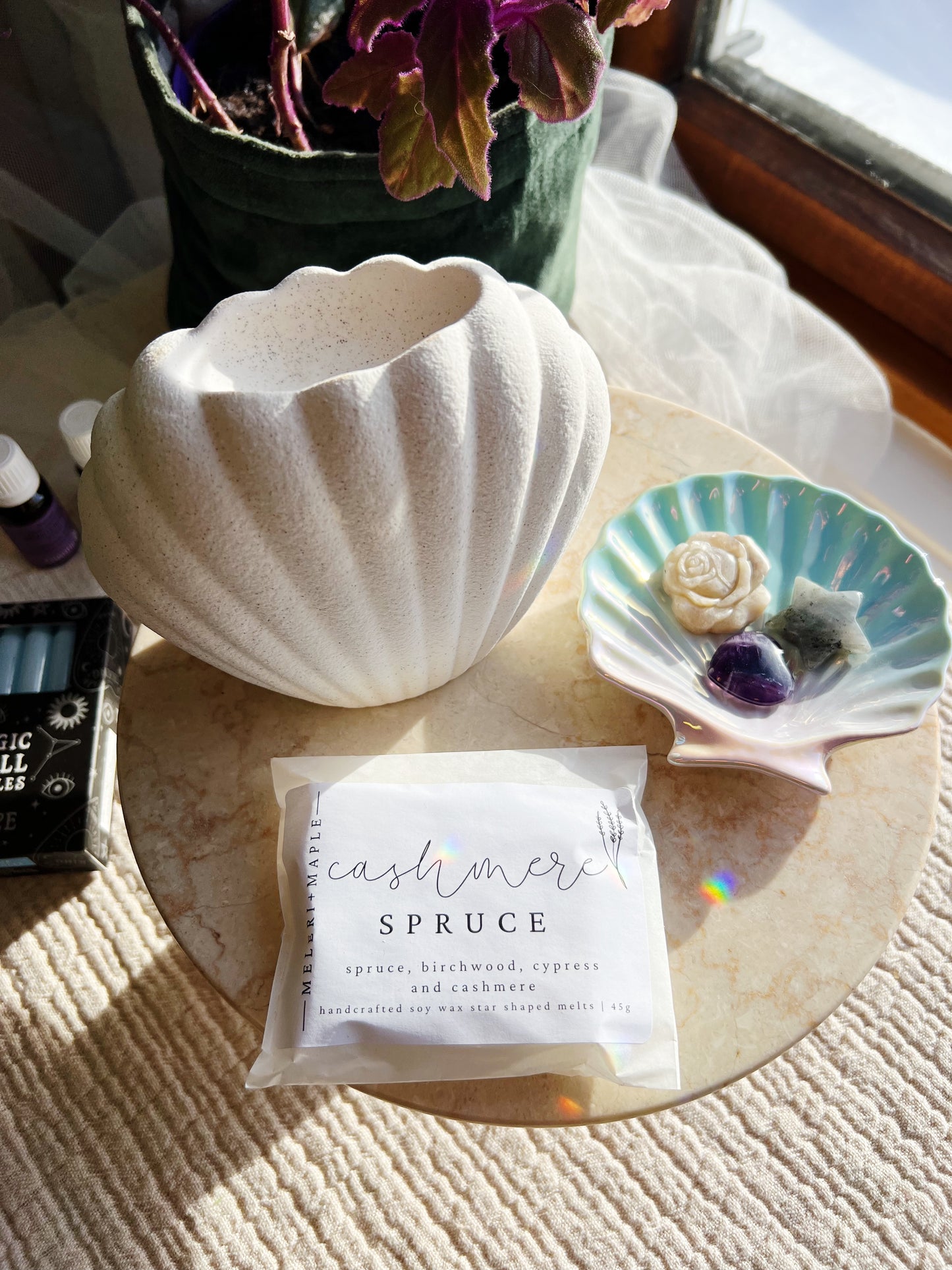 Sjøskall Oljebrenner & Wax Melt Brenner – Steinfarvet