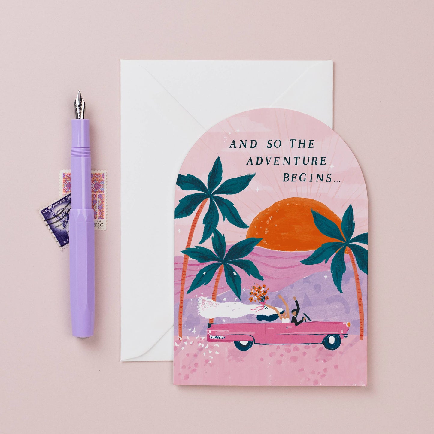 Adventures Wedding Kort med konvelutt