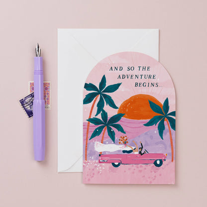 Adventures Wedding Kort med konvelutt