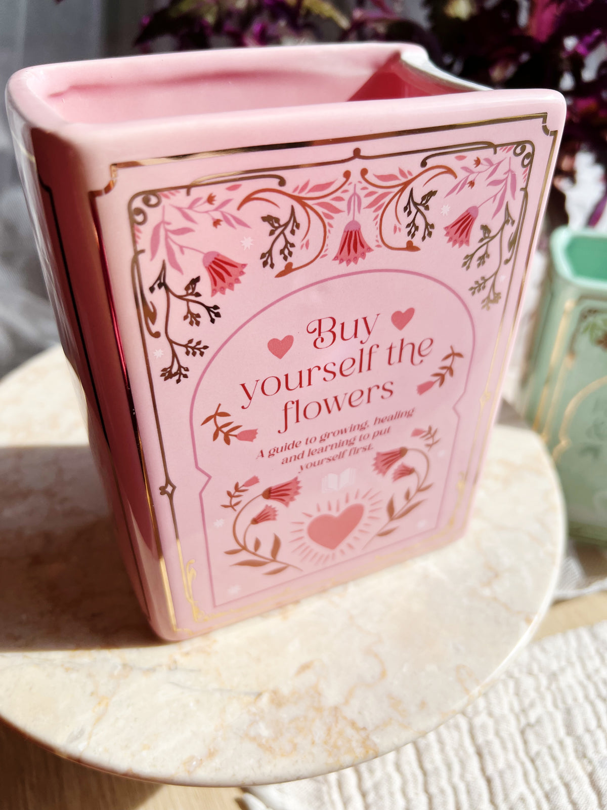Rosa Bokformet Vase