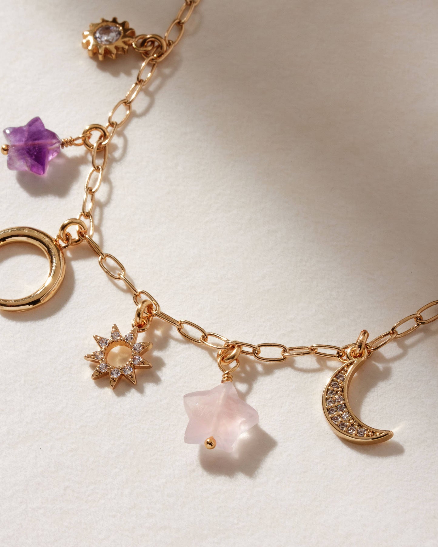 Starlit Trail Charm Halskjede - Pastel Multi-Stone
