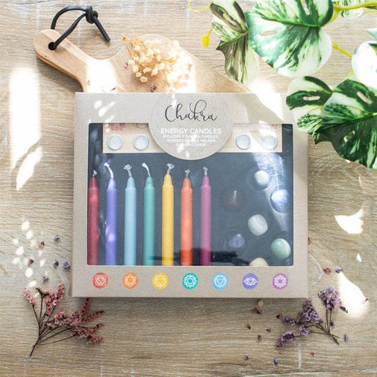 Chakra Energi Lys og Krystall Gavesett