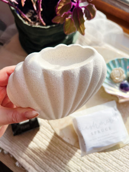 Sjøskall Oljebrenner & Wax Melt Brenner – Steinfarvet