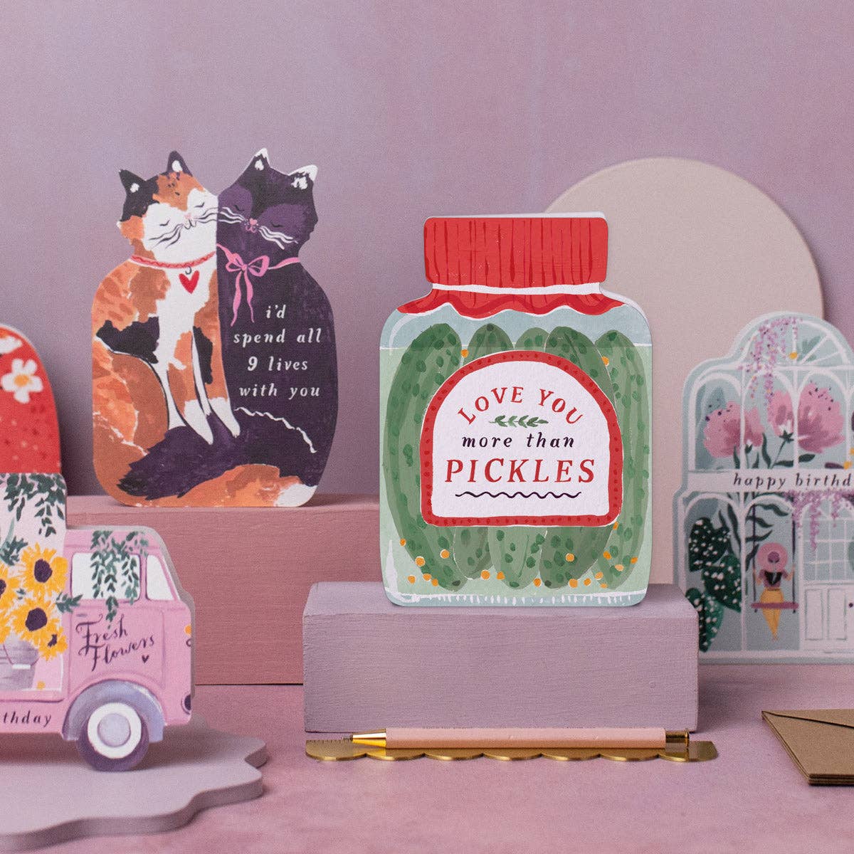 Love You More Than Pickles Kort med konvelutt