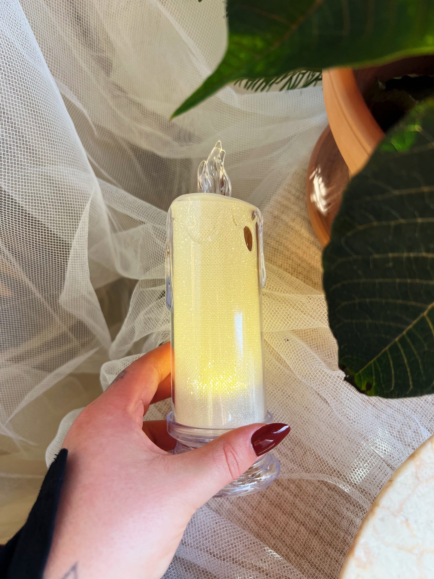 Cozy Glow LED Tradisjonelt Stearinlys – Stor