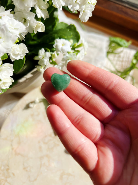 Mini Grønn Aventurin Krystallhjerte