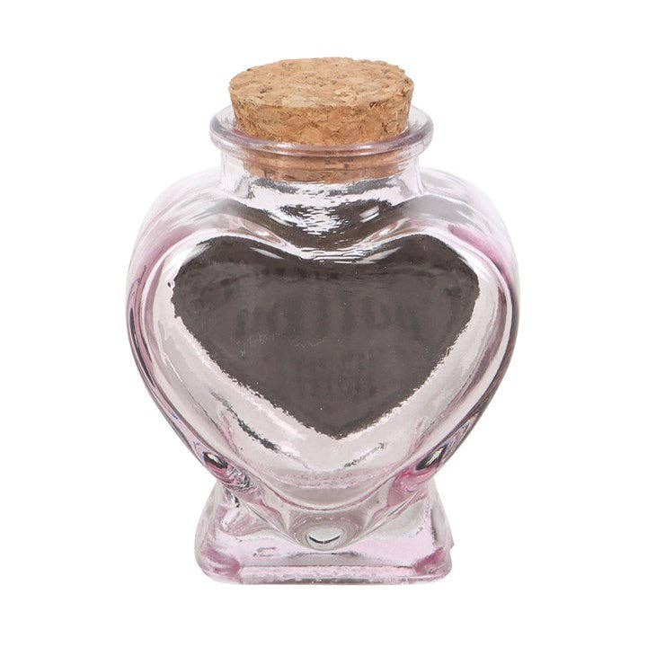 Love Potion – glassflaske i hjerteform ( 4 x 6 x 8 cm)