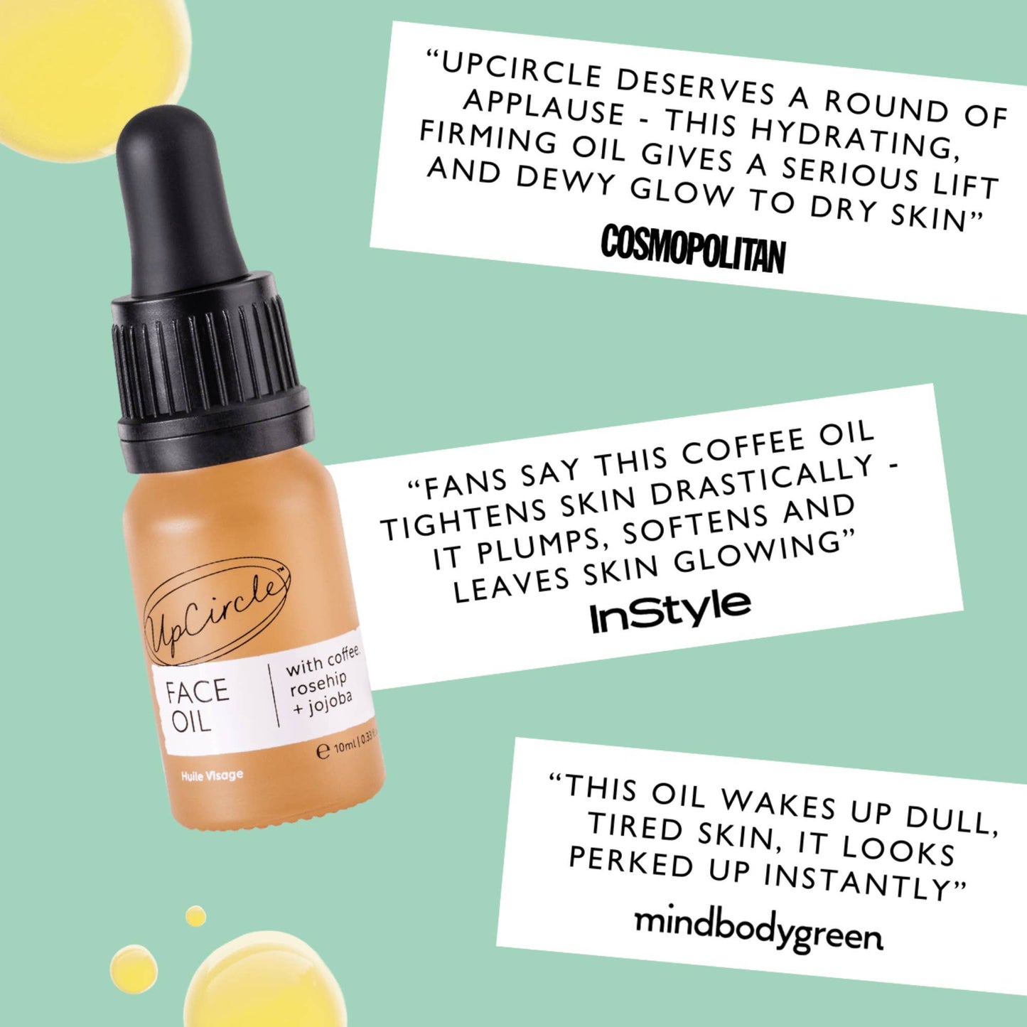 Face Oil med Coffee, Rosehip + Jojoba – Reisestørrelse (10ml)