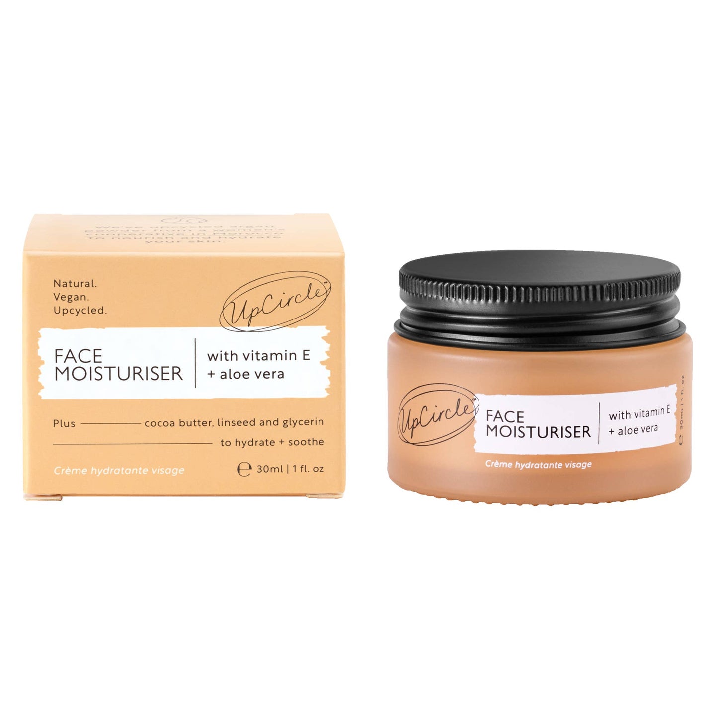 Face Moisturiser med Vitamin E + Aloe Vera – Reisestørrelse (30ml)