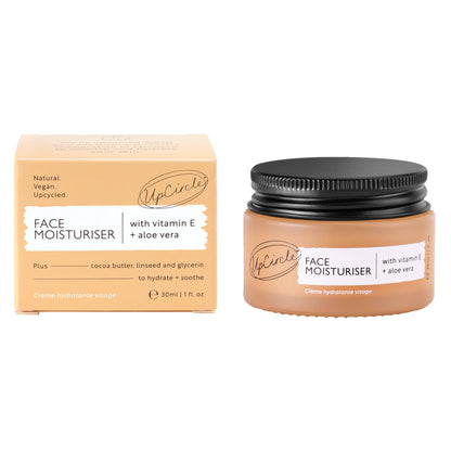 Face Moisturiser med Vitamin E + Aloe Vera – Reisestørrelse (30ml)