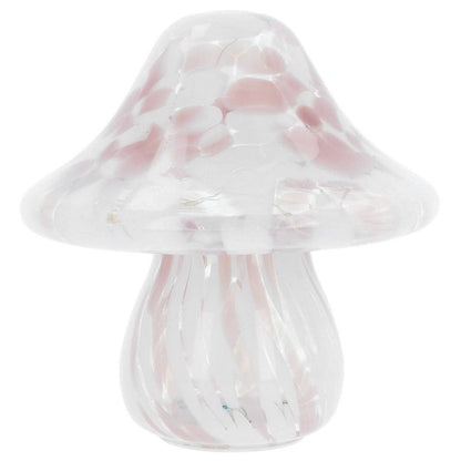 Håndblåst Led-sopplampe i glass – Pink