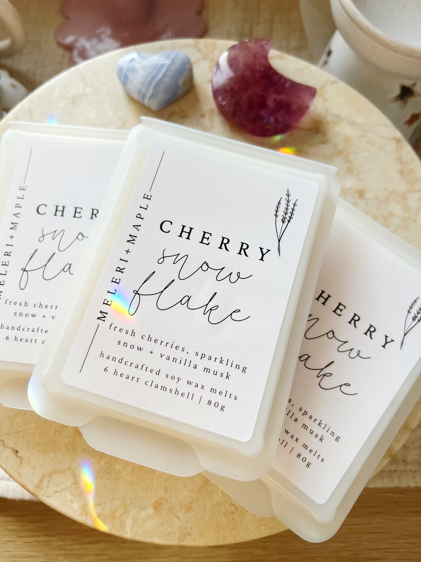 Cherry Snowflake Heart Clamshell Wax Melts