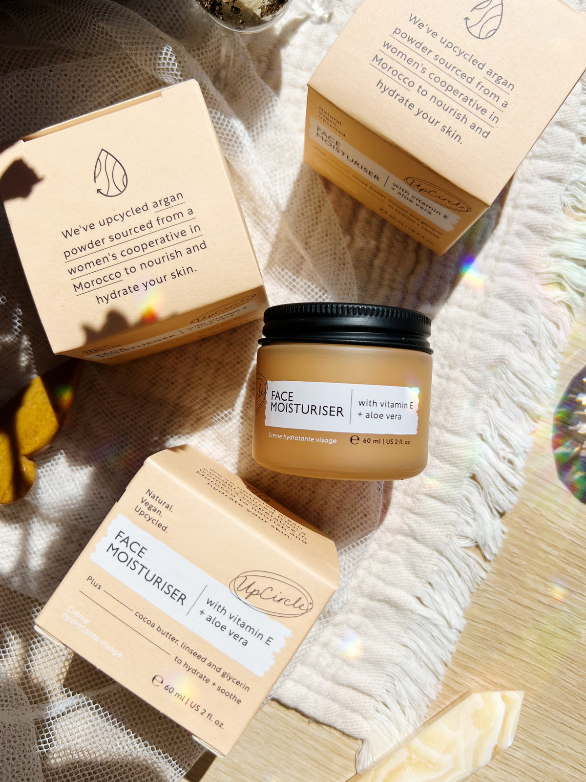Face Moisturiser med Vitamin E + Aloe Vera
