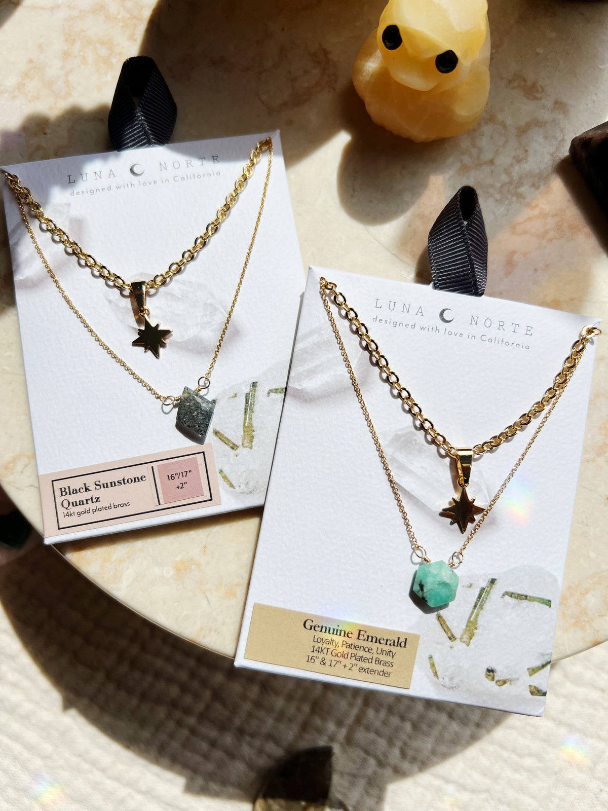 Luna Mystery Plukk - Duality Gem Charm Halskjede