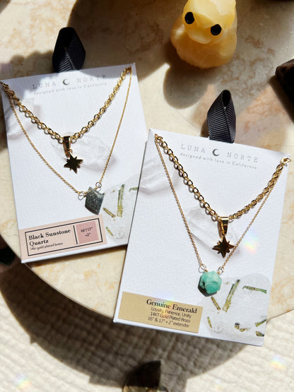 Luna Mystery Plukk - Duality Gem Charm Halskjede