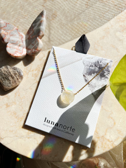 Gem in the Moon Halskjede - Rutilated Quartz