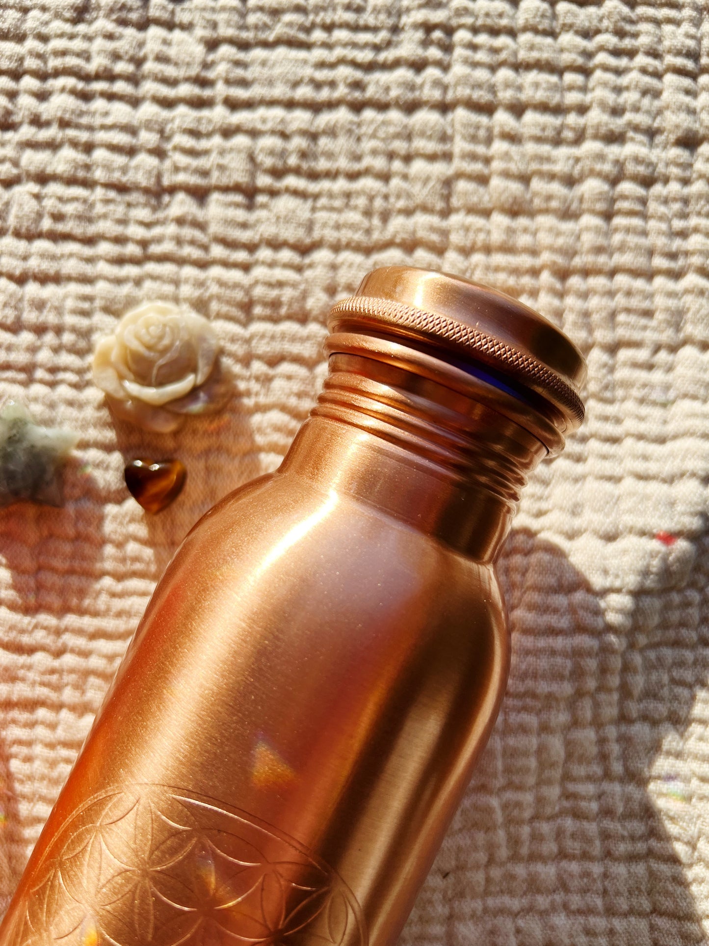 Kobberflaske med skrukork – Livets Blomst