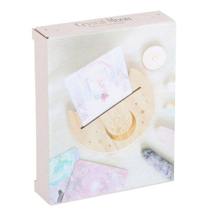 Naturlig Krystall Halvmåne Tarotkort Stativ