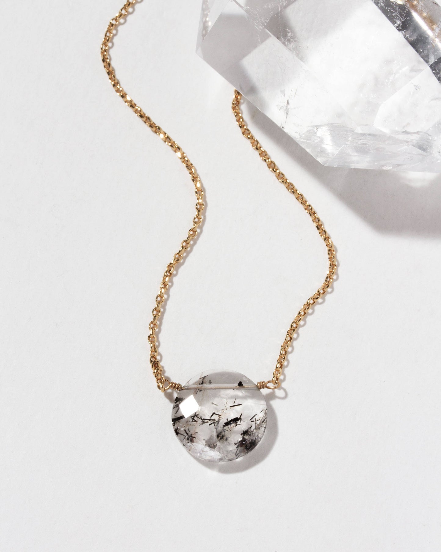 Gem in the Moon Halskjede - Tourmalinated Quartz