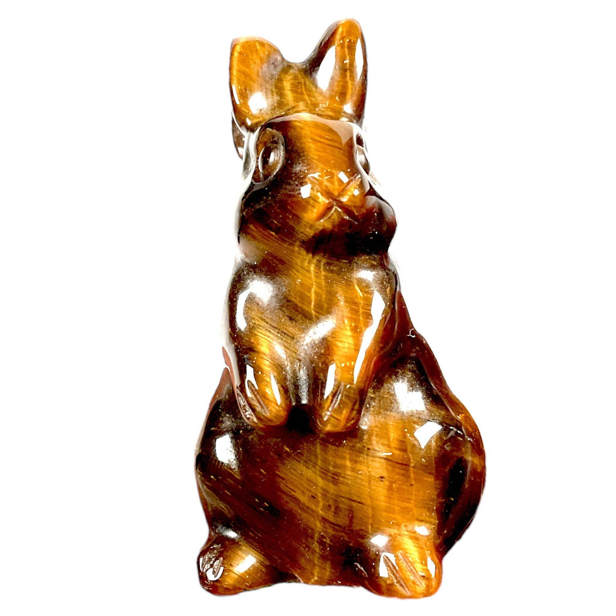 Tigerøye Krystall Kaninfigur