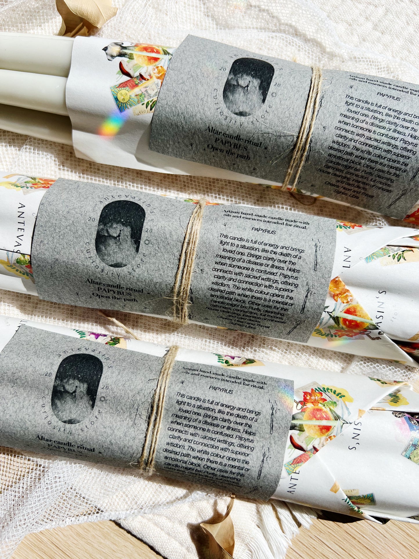 Papyrus Rituallys – Åpne Veier & Klarhet | Pakke med 5 lys