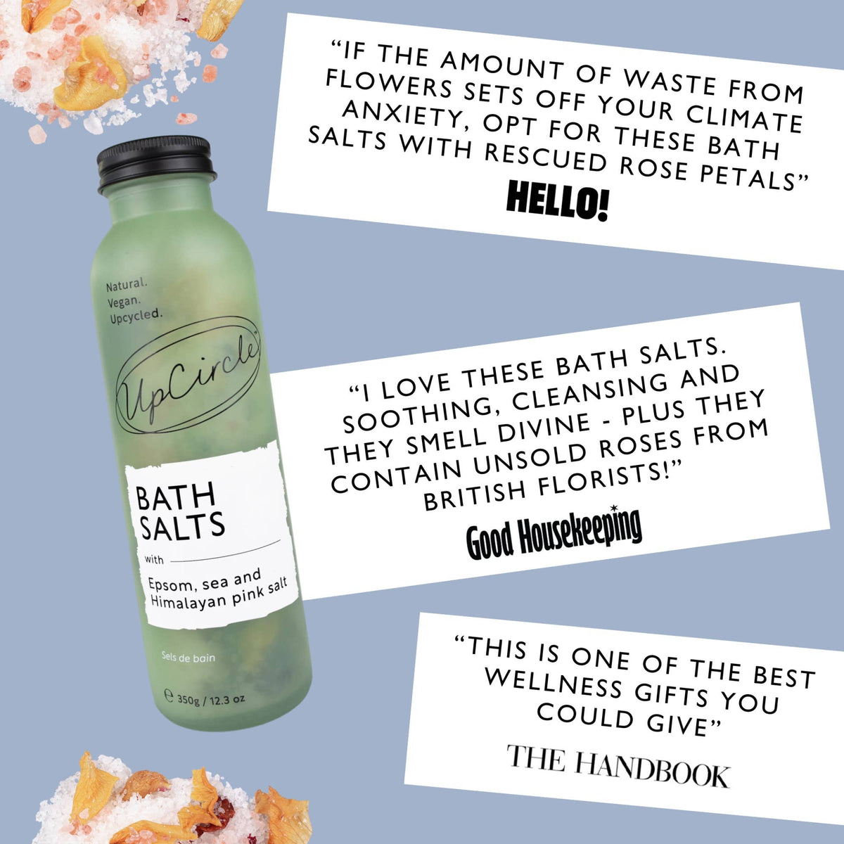 Bath Salts med Epsom, Sea Salt & Himalayan Salt