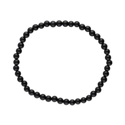 Sort Obsidian Armbånd 4mm