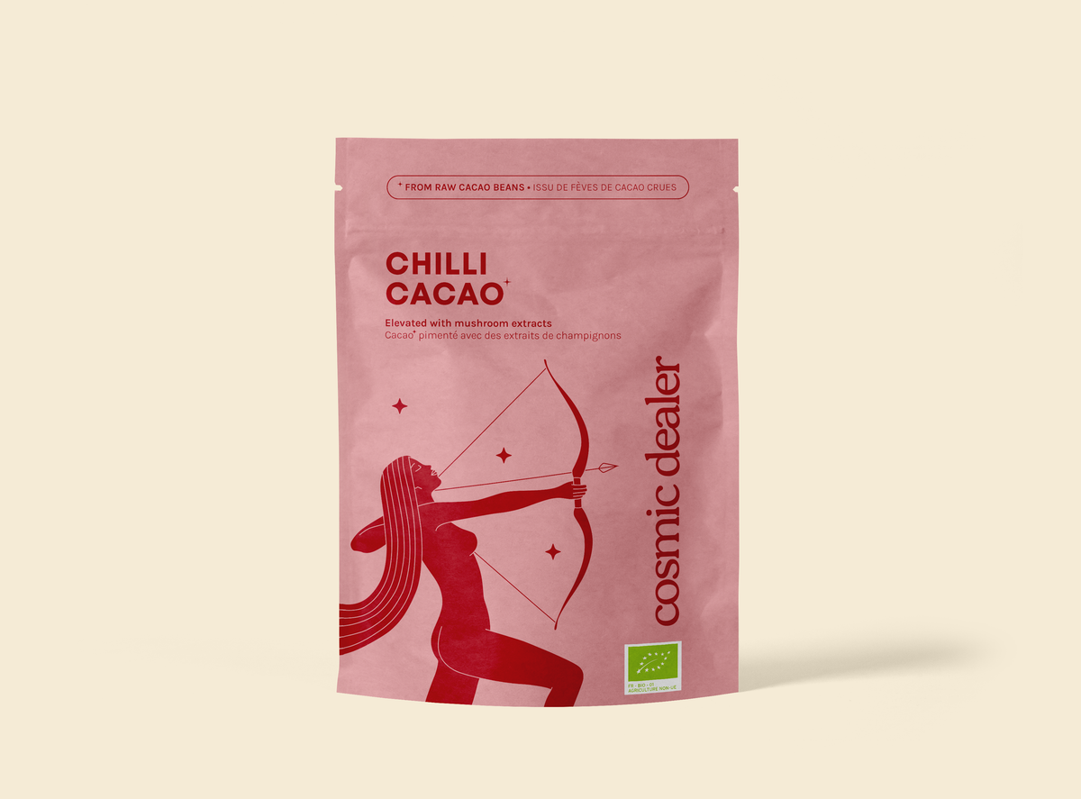 Chilli Kakao med Medisinsk Sopp - Lion's Mane, Reishi & Maitake (120g)