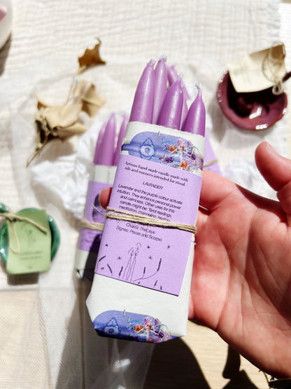 Lavendel Rituallys – Intuisjon & Indre Visdom | Pakke med 5 lys