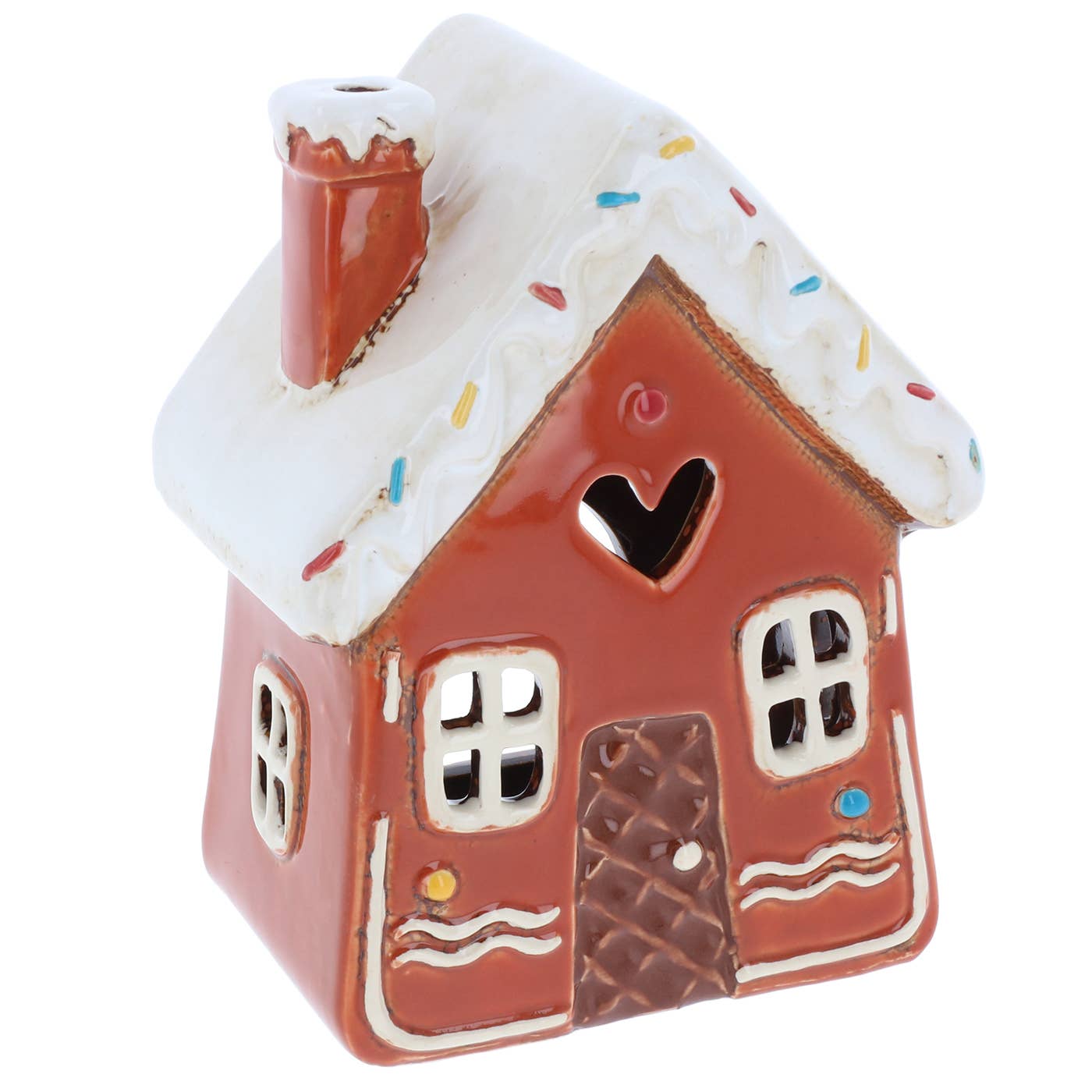 Keramisk Pepperkakehus – Telysholder
