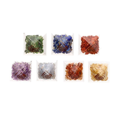 Orgonite Pyramide Pakke - 7 Chakraer