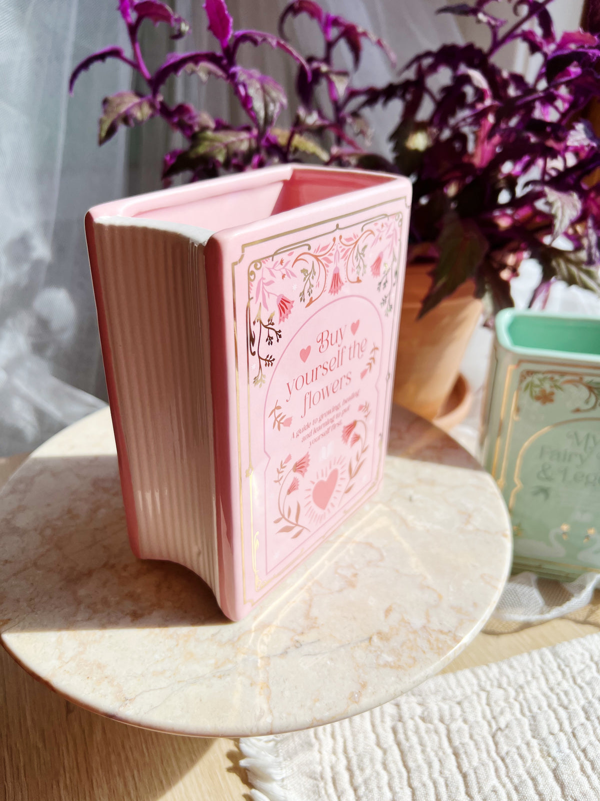 Rosa Bokformet Vase