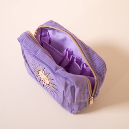 Corduroy Makeup Bag Lavender