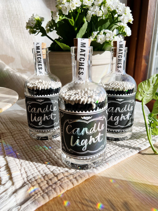 Candle Light Luxury Fyrstikker I Glassflaske