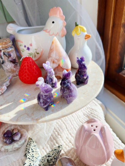 Ametyst Krystall Kaninfigur