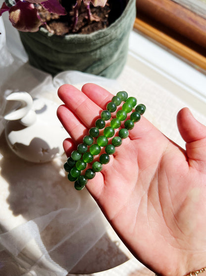 Nephrite Jade Armbånd 8mm