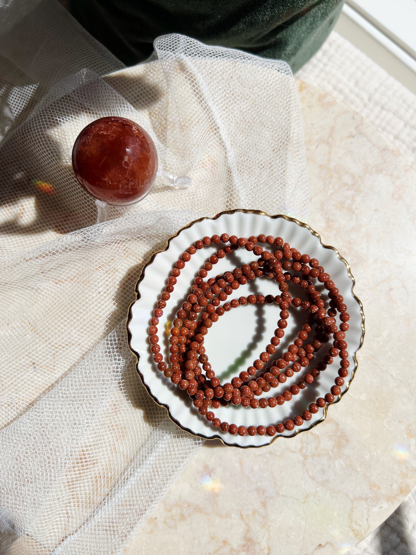 Goldstone Armbånd - 4mm